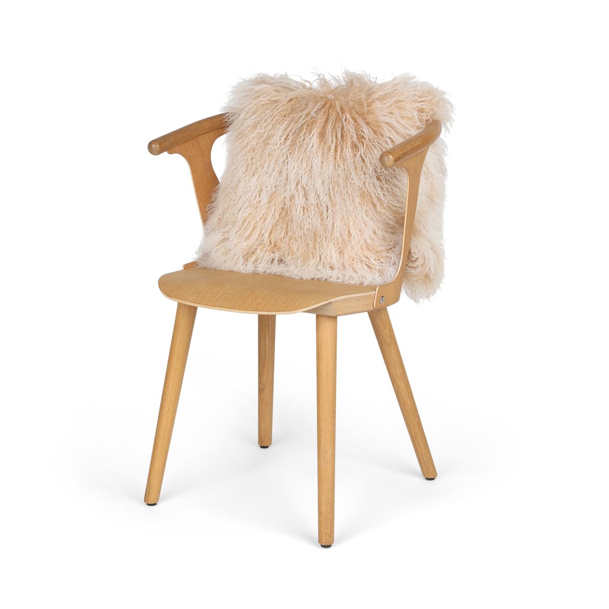 Curly Sheepskin Cushion Doublesided Square Arctic Sunrise Large