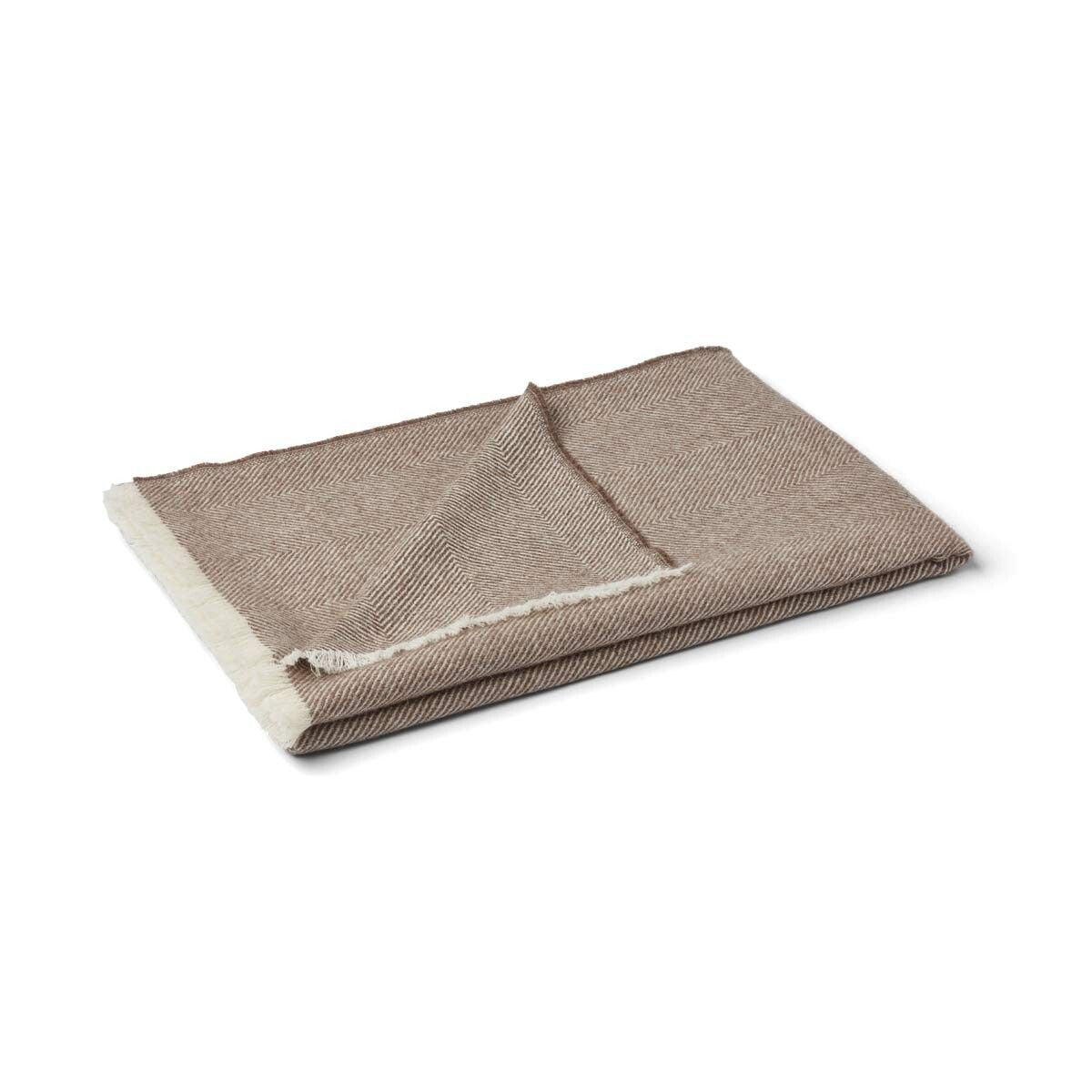 Sidsley Alpaca Wool Throw Dark Brown