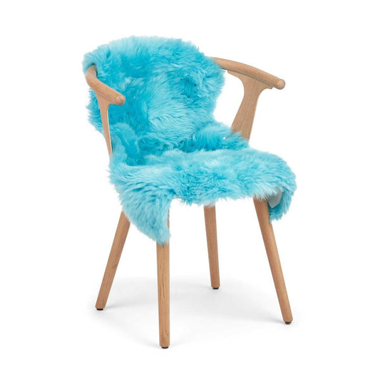 New Zealand Sheepskin Long Wool Rug/Throw Coral Peacock