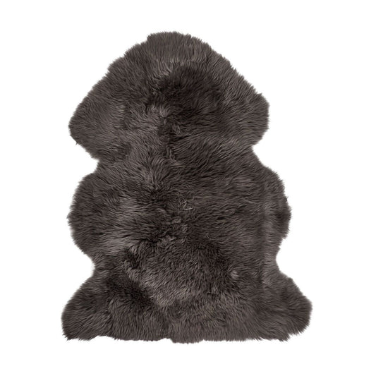 New Zealand Sheepskin Long Wool Rug/Throw Steel