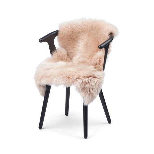 New Zealand Sheepskin Long Wool Rug/Throw Smoke Pink