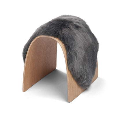 Sheep Stool Cover Long Wool Steel Medium