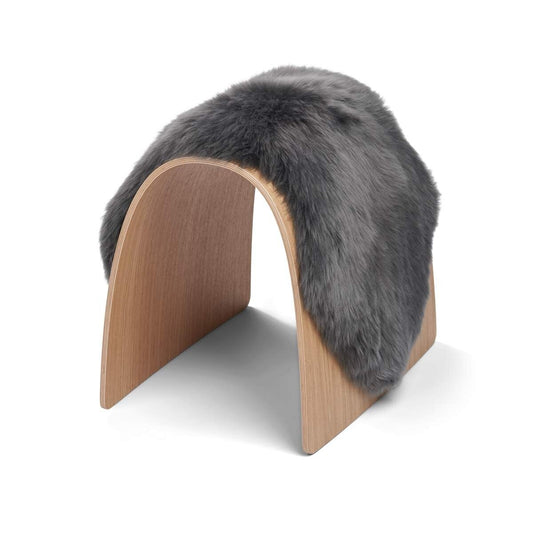 Sheep Stool Cover Long Wool Steel Medium