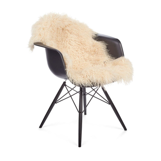 Curly Sheepskin Rug/Throw Light Honey Small