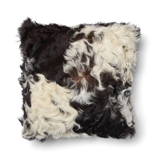 Tigrado Lamb Cushion Doublesided Square Black/White Mix Large