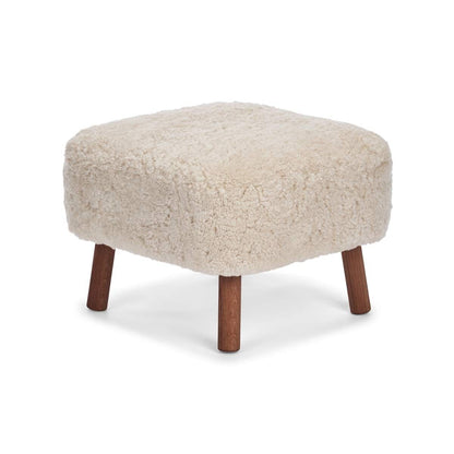 Emily Foot Stool Pearl Walnut Legs