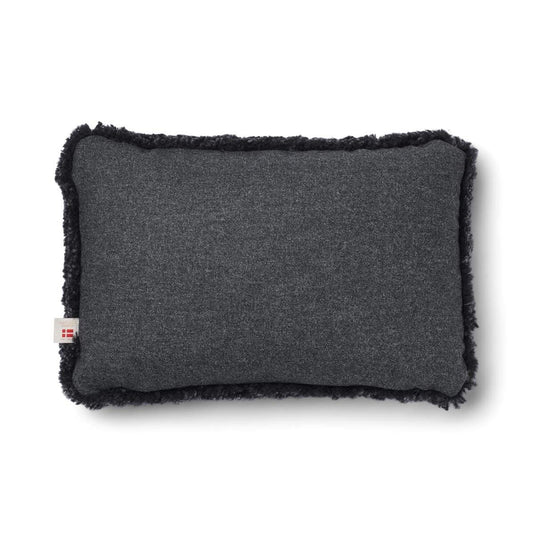 Sheepskin Short Trim Cushion Charcoal/Anthracite Medium