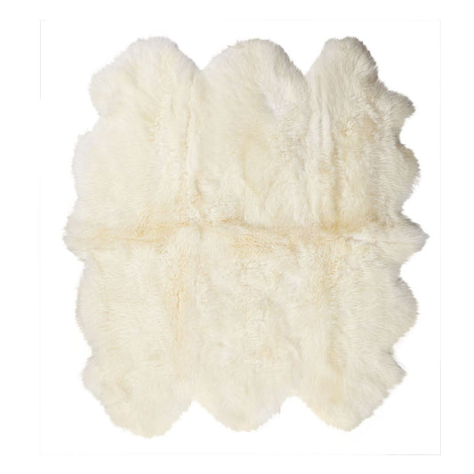 New Zealand Sheepskin Long Wool Rug Ivory Extra Large