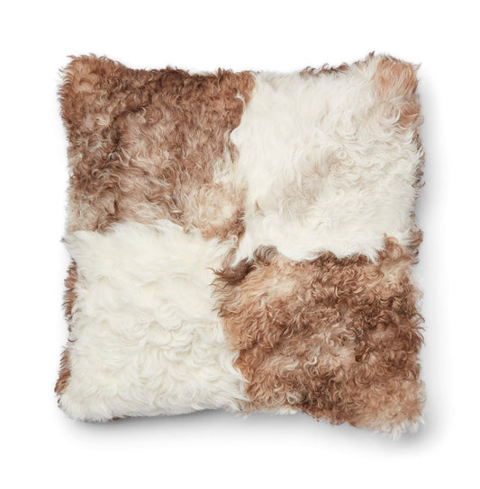Tigrado Lamb Cushion Doublesided Brown/Beige Mix Medium