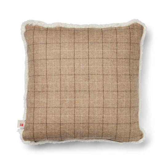Single Side Short Trim Cushion Oatmeal-Beige Ivory Large