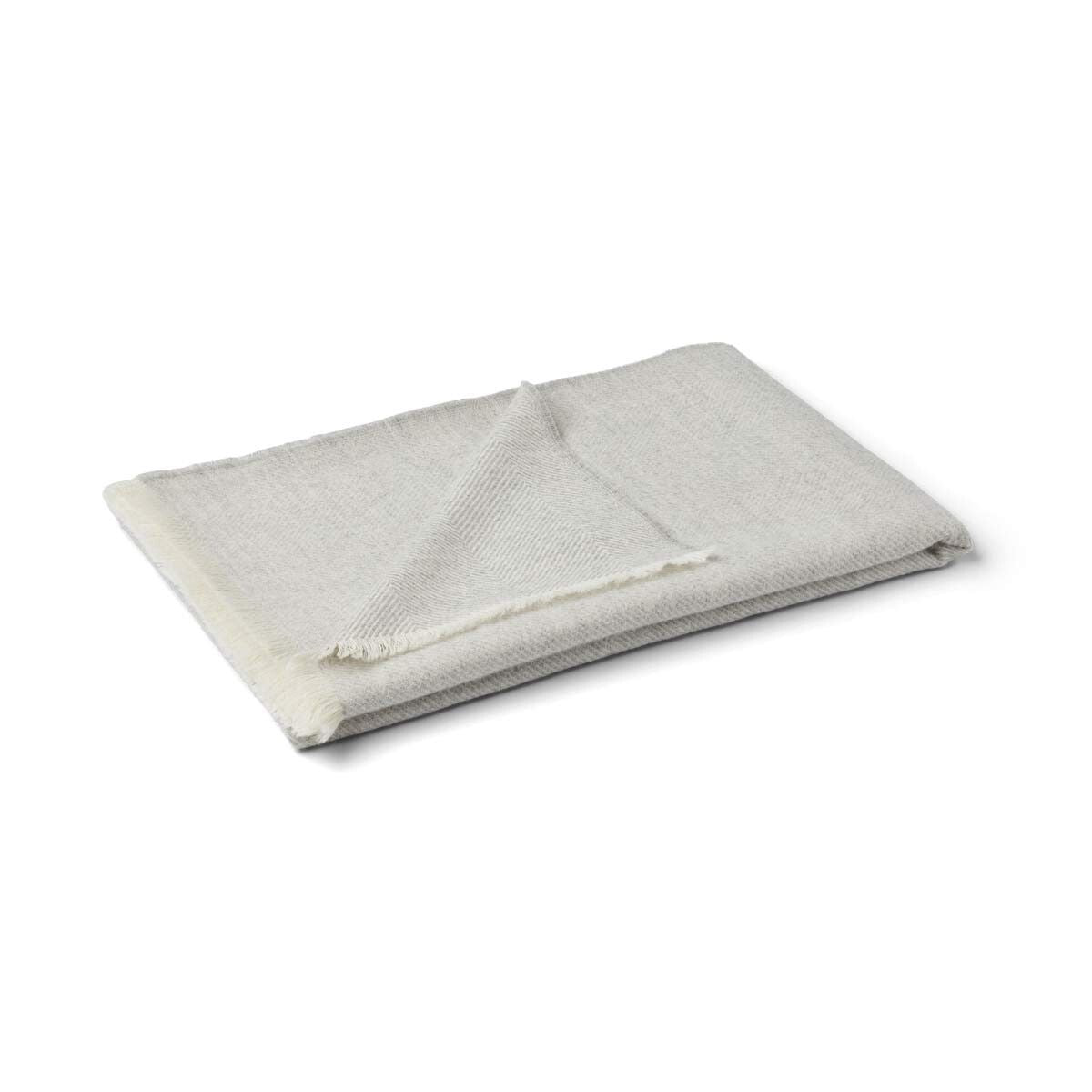 Sidsley Alpaca Wool Throw Light Grey