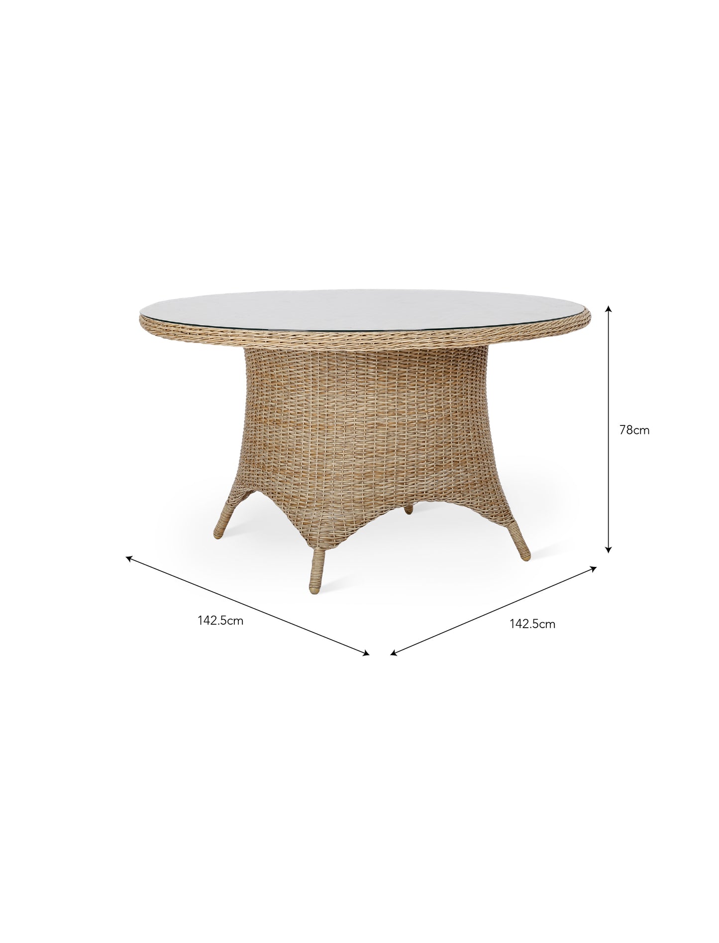 Brayford Round Dining Table Large Natural - Tables & Sets - Garden Trading -