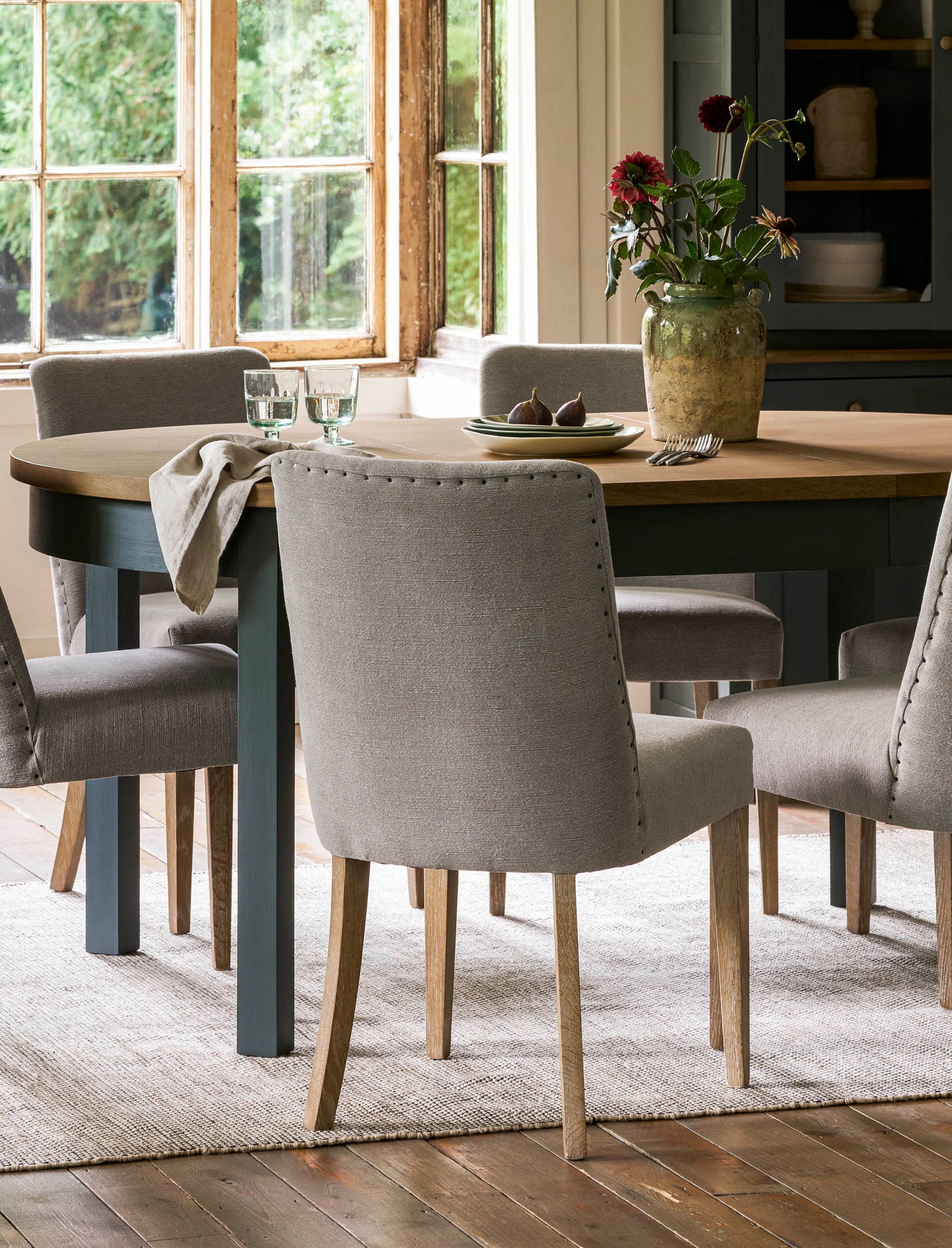 Wraysbury Dining Chair Set of 2 Grey - Dining Chairs & Benches - Garden Trading -
