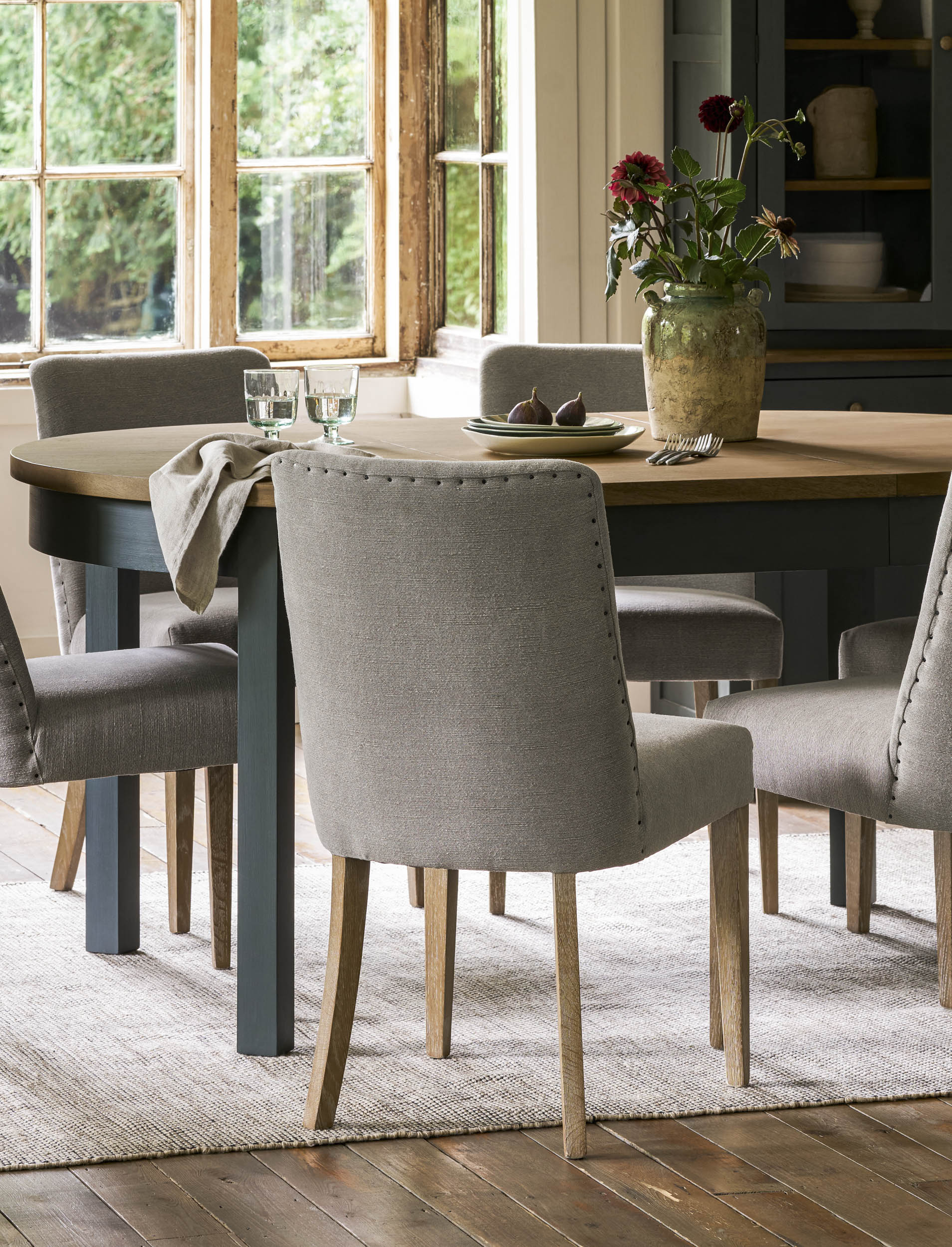 Wraysbury Dining Chair Set of 2 Grey - Dining Chairs & Benches - Garden Trading -