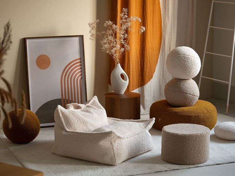 Cream White Beanbag Chair
