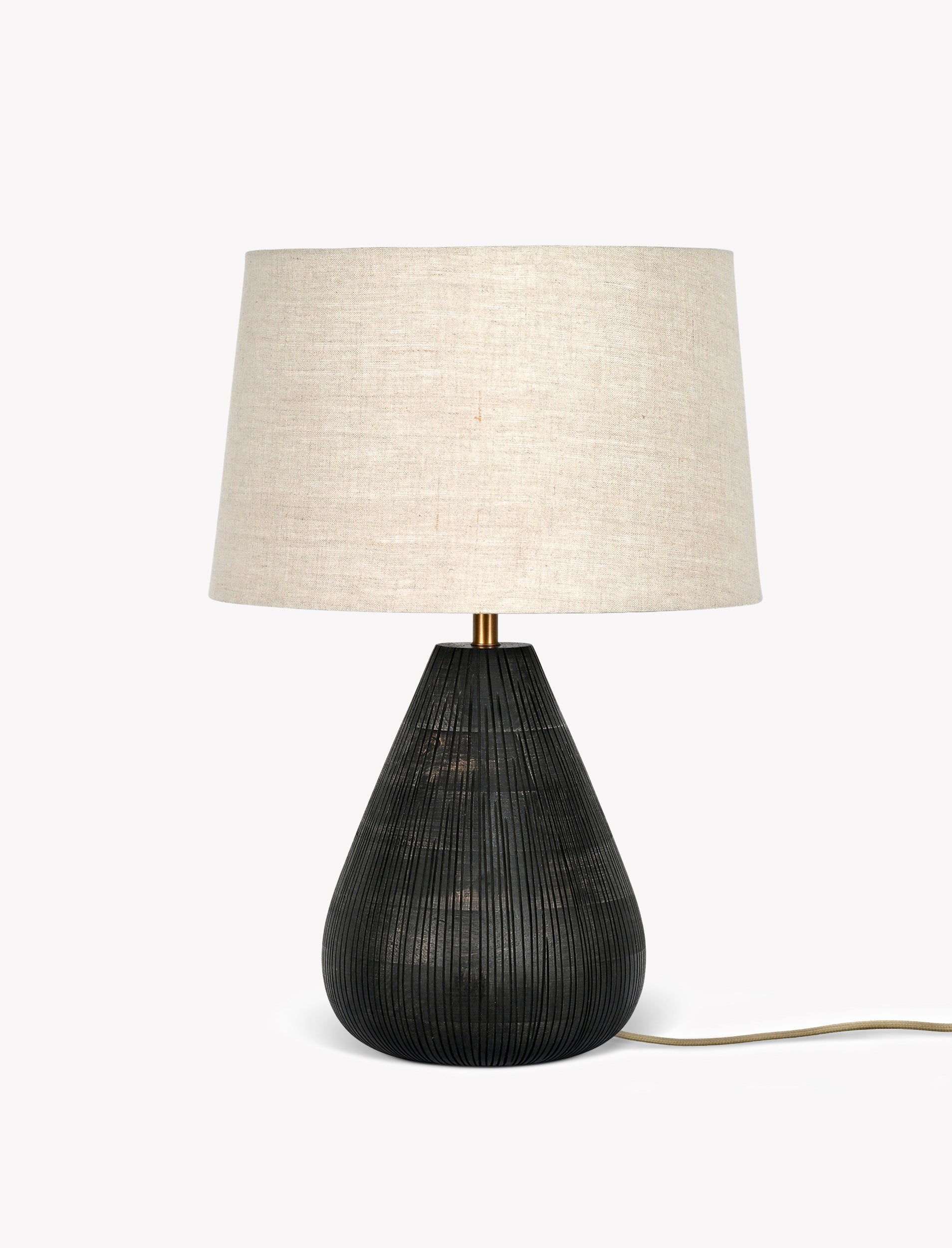 Cleeve Table Lamp Antique Black - Table & Desk Lights - Garden Trading -