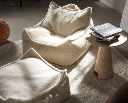 Cream White Beanbag Chair