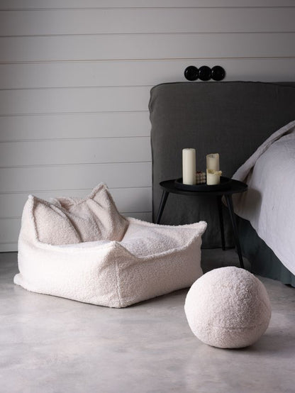 Cream White Beanbag Chair