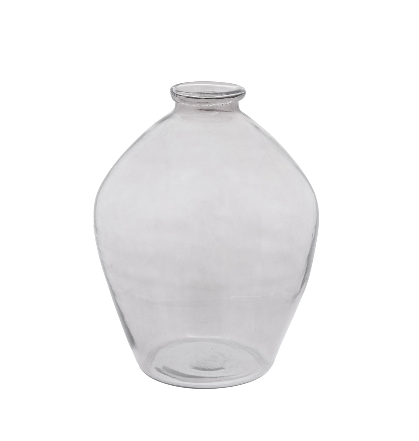 Large Smoke Handblown Glass Vase