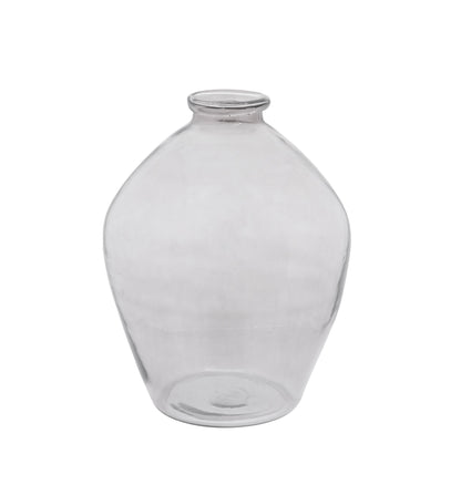 Large Smoke Handblown Glass Vase