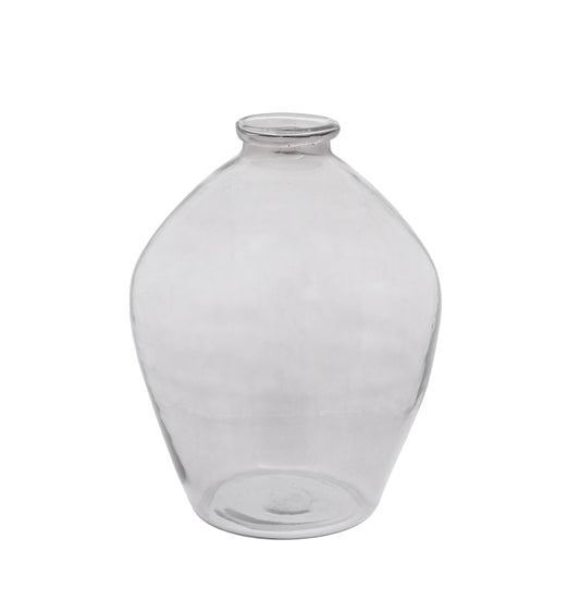 Large Smoke Handblown Glass Vase