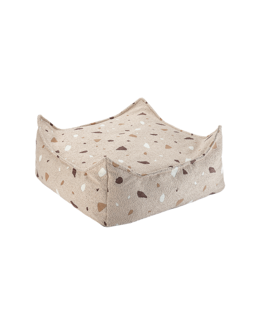 Wigiwama Terrazzo Square Ottoman - Brown