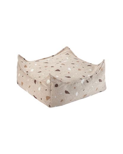 Wigiwama Terrazzo Square Ottoman - Brown