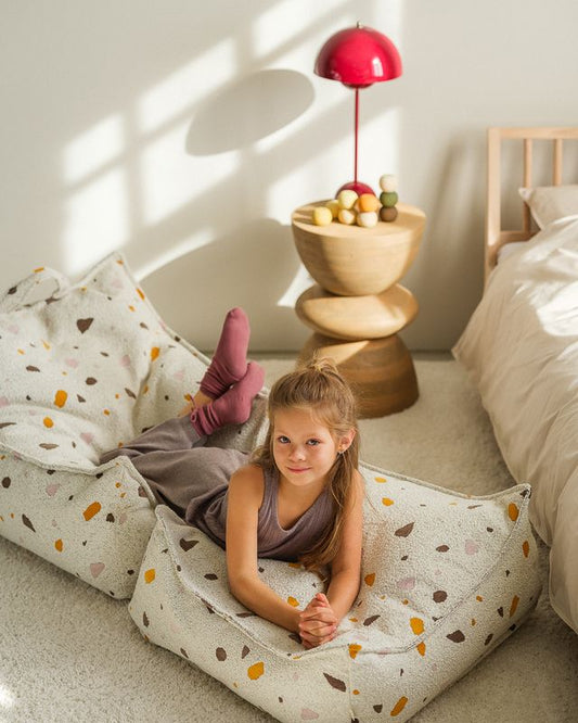 Wigiwama Terrazzo Square Ottoman - Multi-Colour