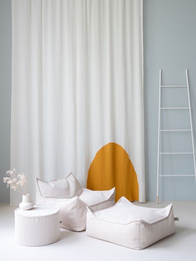 Wigiwama Square Ottoman - White