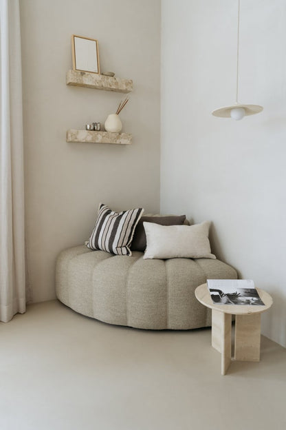 Travertine marble side table Jade