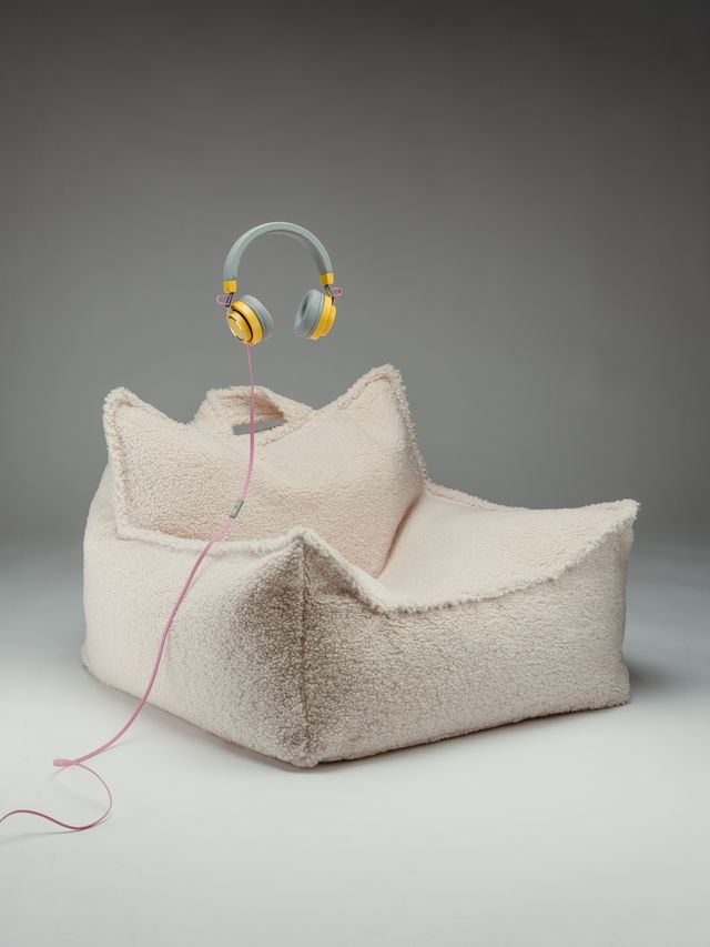 Cream White Beanbag Chair