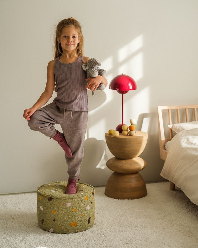 Wigiwama Terrazzo Pouffe - Green