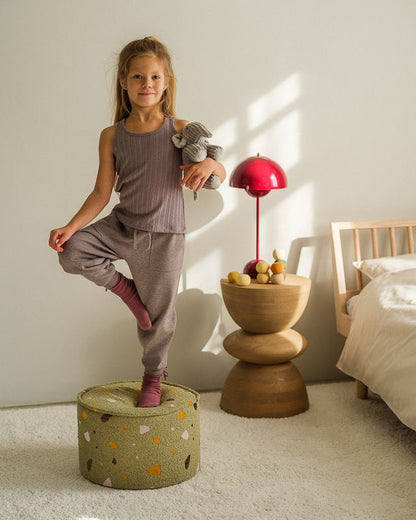 Wigiwama Terrazzo Pouffe - Green