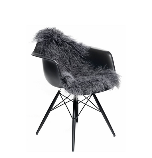 Curly Sheepskin Rug/Throw Steel Small