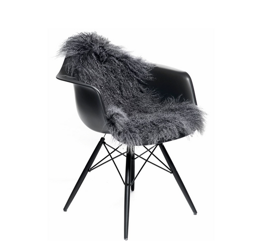 Curly Sheepskin Rug/Throw Steel Large