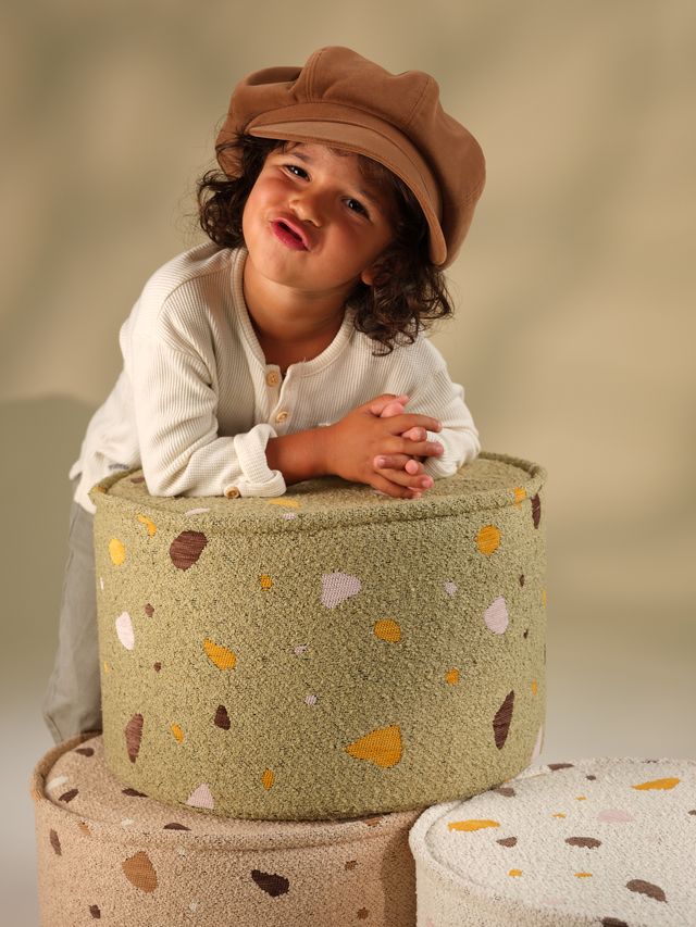Wigiwama Terrazzo Pouffe - Green