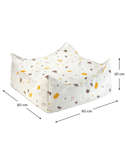 Wigiwama Terrazzo Square Ottoman - Multi-Colour