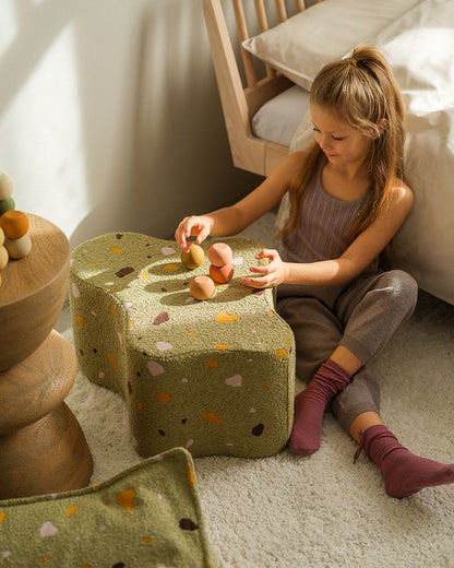 Wigiwama Terrazzo Cloud Pouffe - Green