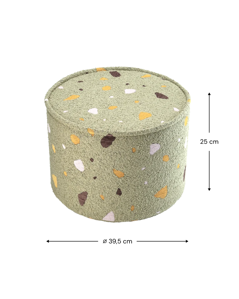 Wigiwama Terrazzo Pouffe - Green