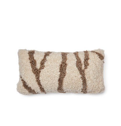 Zebra Cushion Doublesided Taupe/Pearl Small