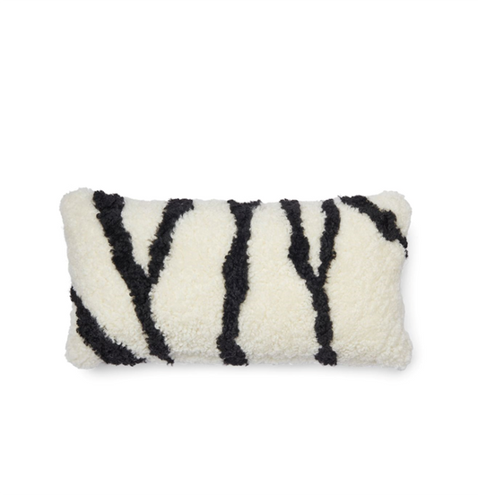 Zebra Cushion Doublesided Black/Ivory Small